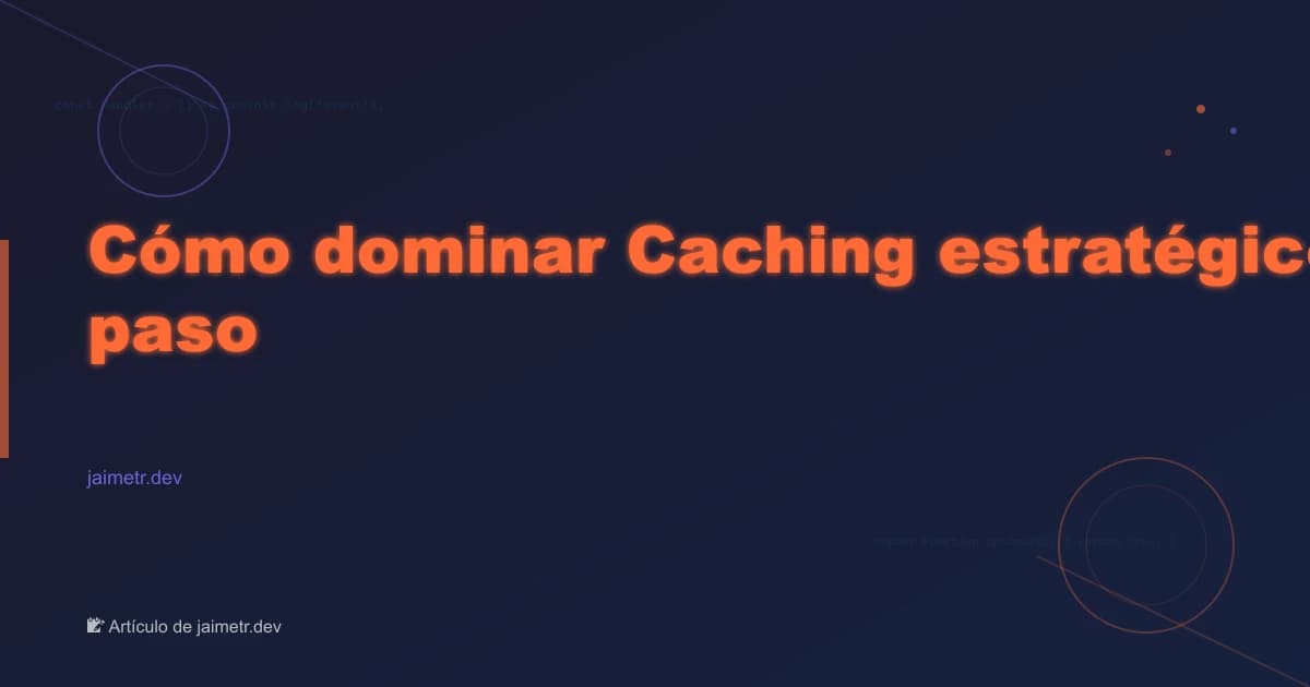 Cómo dominar Caching estratégico paso a paso